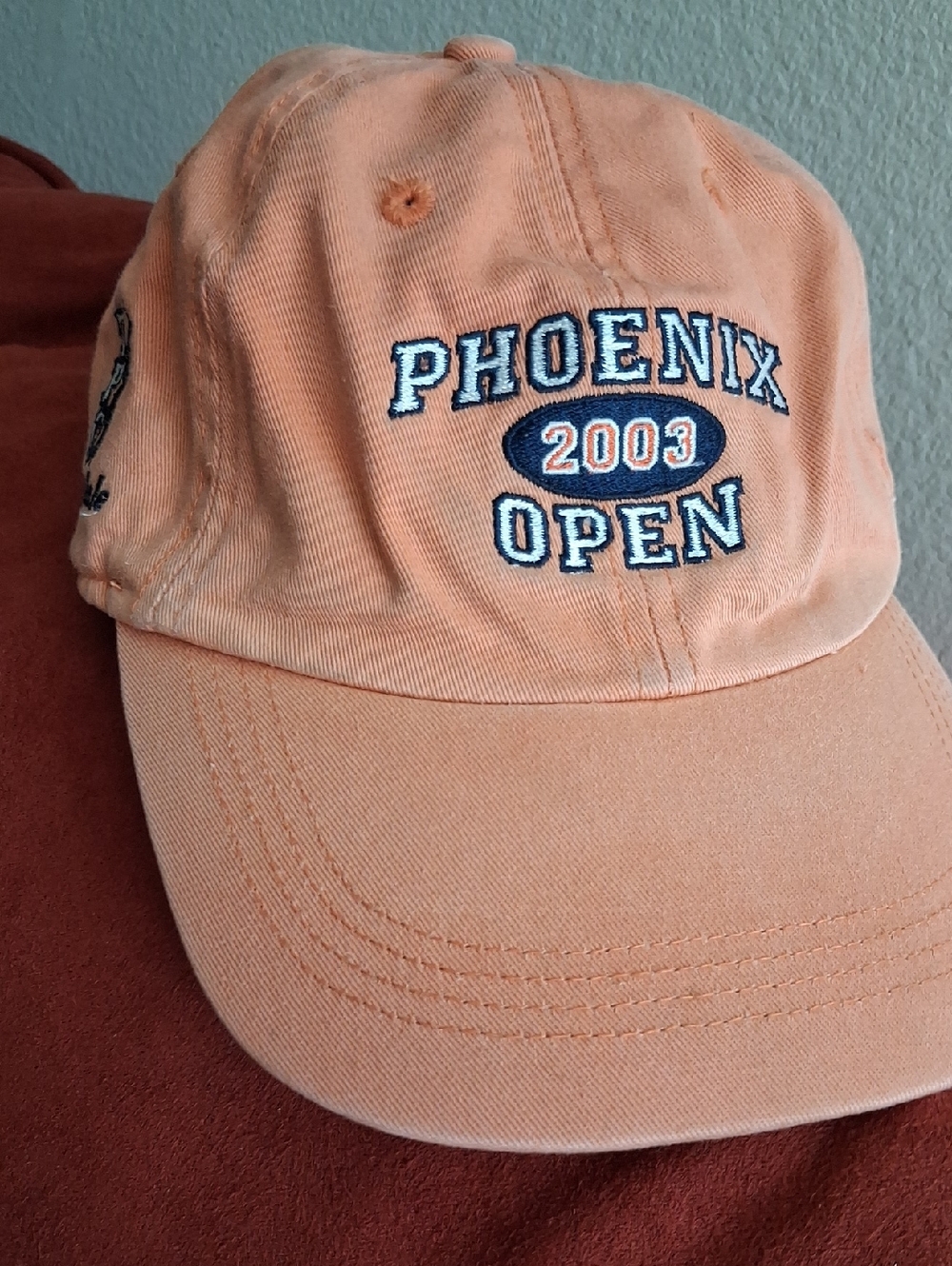 Vintage Peach and Navy Baseball Cap